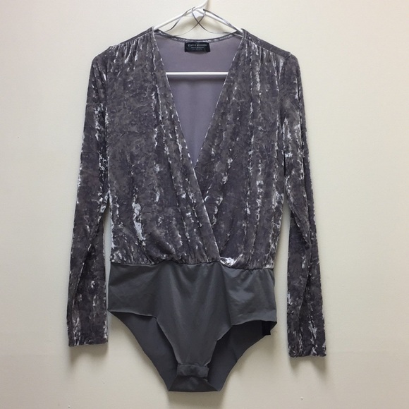 Zara Tops Zara Velvet Bodysuit Poshmark